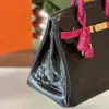 Hermès Birkin 30 Black/Pink Crocodile Leather – Custom Made Bag product view 3