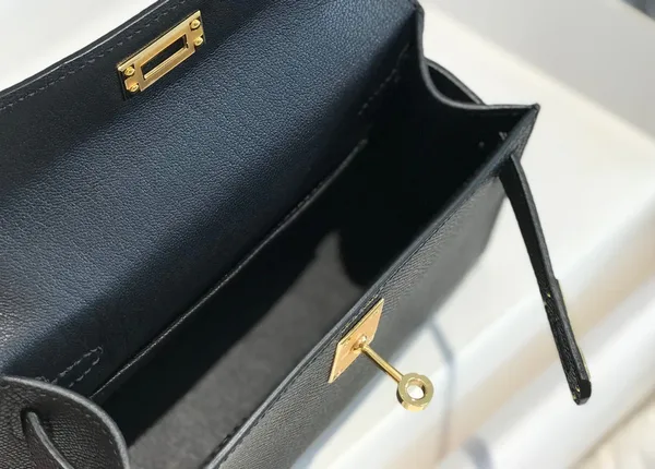 Hermès Mini 20 Black Gold Hardware Bag product view 8