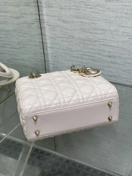 Dior Small Pink Cannage Top Handle Bag product view 7