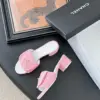 Chanel Women Pink Tweed Slides product view 4