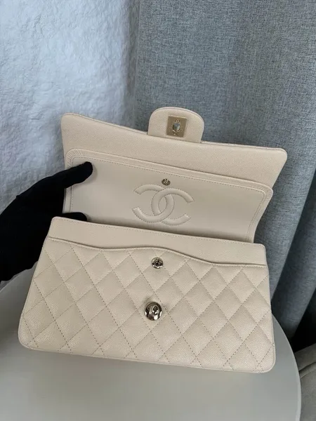 Chanel Classic Flap Medium Beige Gold Hardware Bag product view 7
