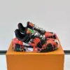Louis Vuitton Men Black Red Painted Leather Sneakers product view 1