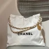 Chanel 22 Bag Small White Lambskin Leather product view 1