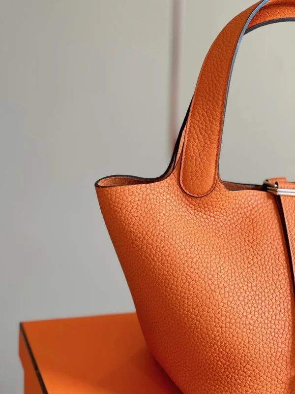 Hermès Picotin 18 Orange Togo Leather Gold Hardware Bag product view 4