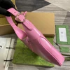 Gucci Jackie Small Shoulder Bag 27 In Pink Cracked Lacquer Calfskin Gold Hardware product view 8
