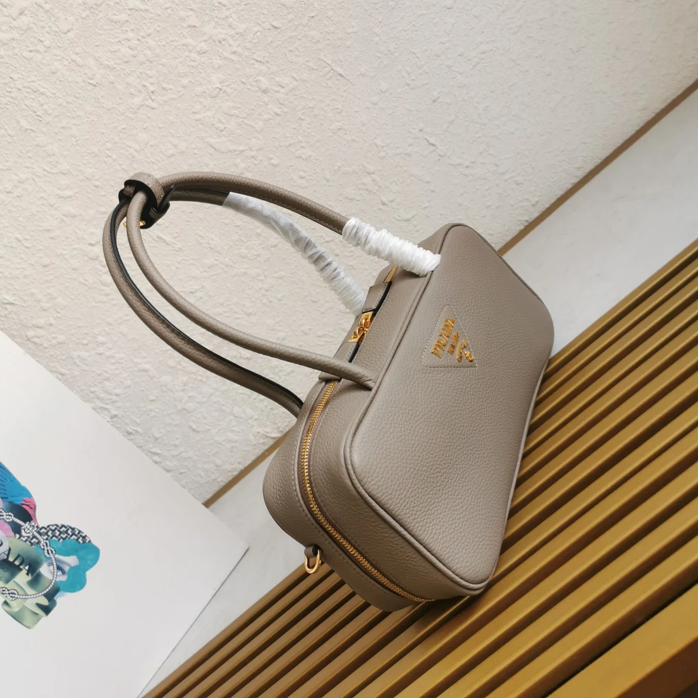Prada Medium Leather Top-Handle Bag product view 6