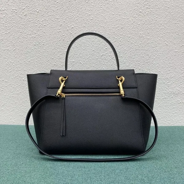 Celine Belt Mini Bag In Black Grained Calfskin product view 6