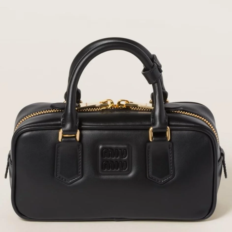 Miu Miu Arcadie Medium Bag in Black Leather product view 1
