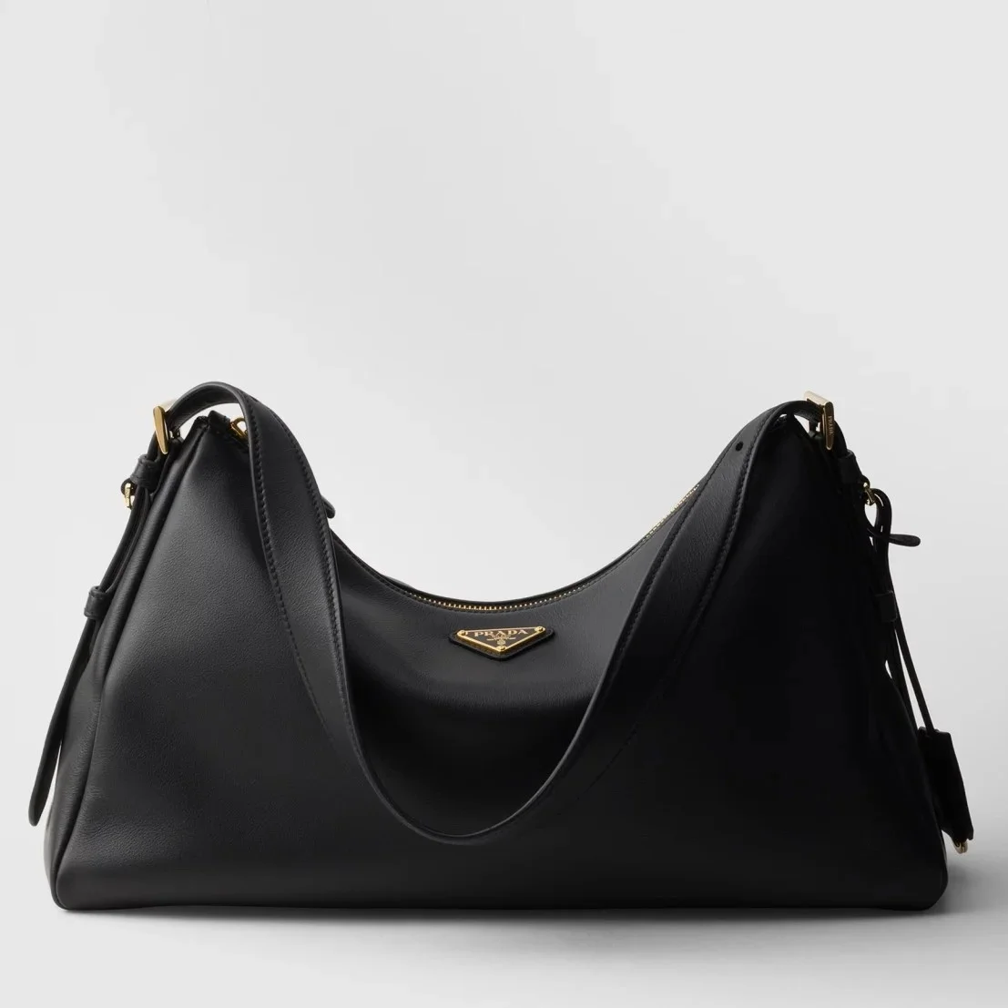 Prada Aimee Large Shoulder Bag in Black Leather product view 1