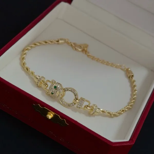 Cartier Panthere Gold-Tone Panther Bracelet with Circular Link product view 4