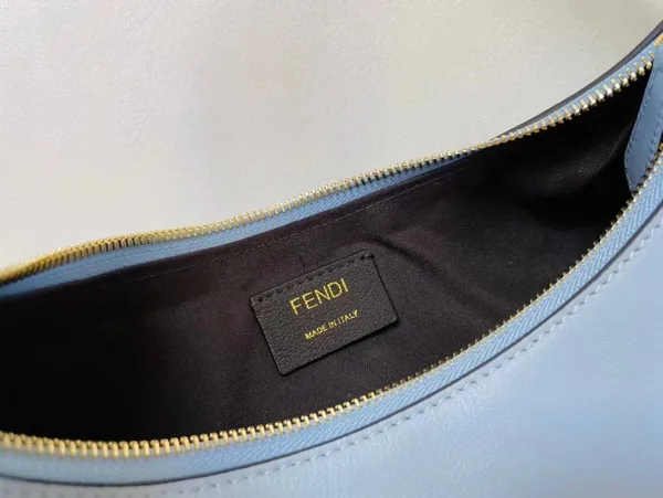 Fendi Fendigraphy Small Hobo Bag In Light Blue Leather product view 7