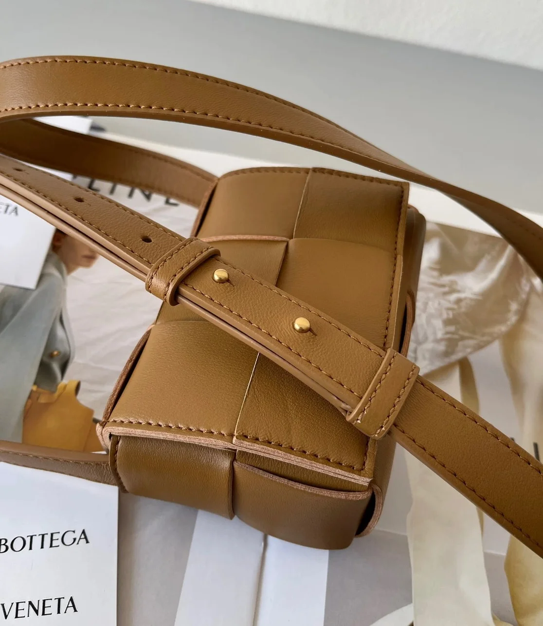 Bottega Veneta Candy Cassette Bag In Acorn Lambskin product view 6