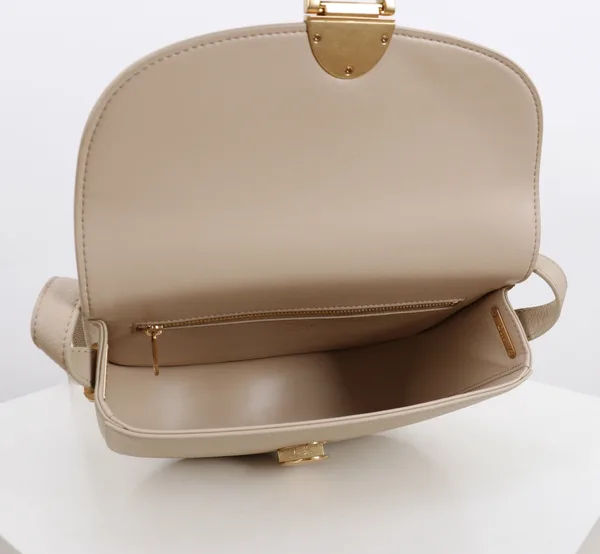 Medium Dior Médaillon Flap Bag — Beige product view 8