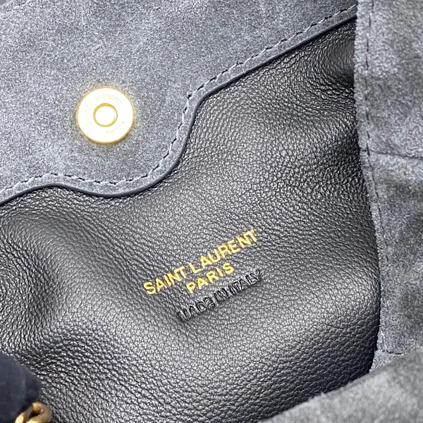 Saint Laurent Jamie Mini Shoulder Pouch — Blue Suede product view 9