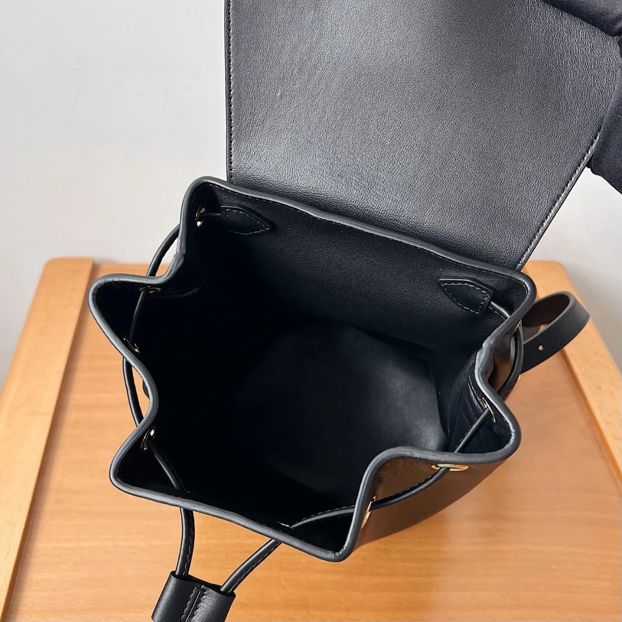 Celine Bonnie Backpack in Black Calfskin product view 10