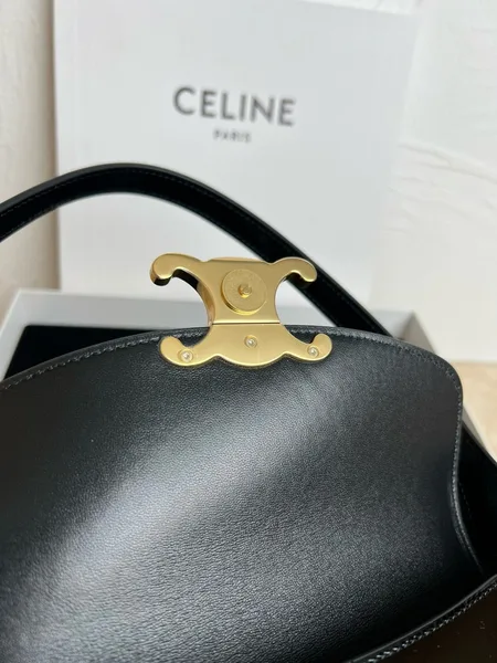 Celine Terence Shoulder Bag in Black Patent Calfskin product view 2