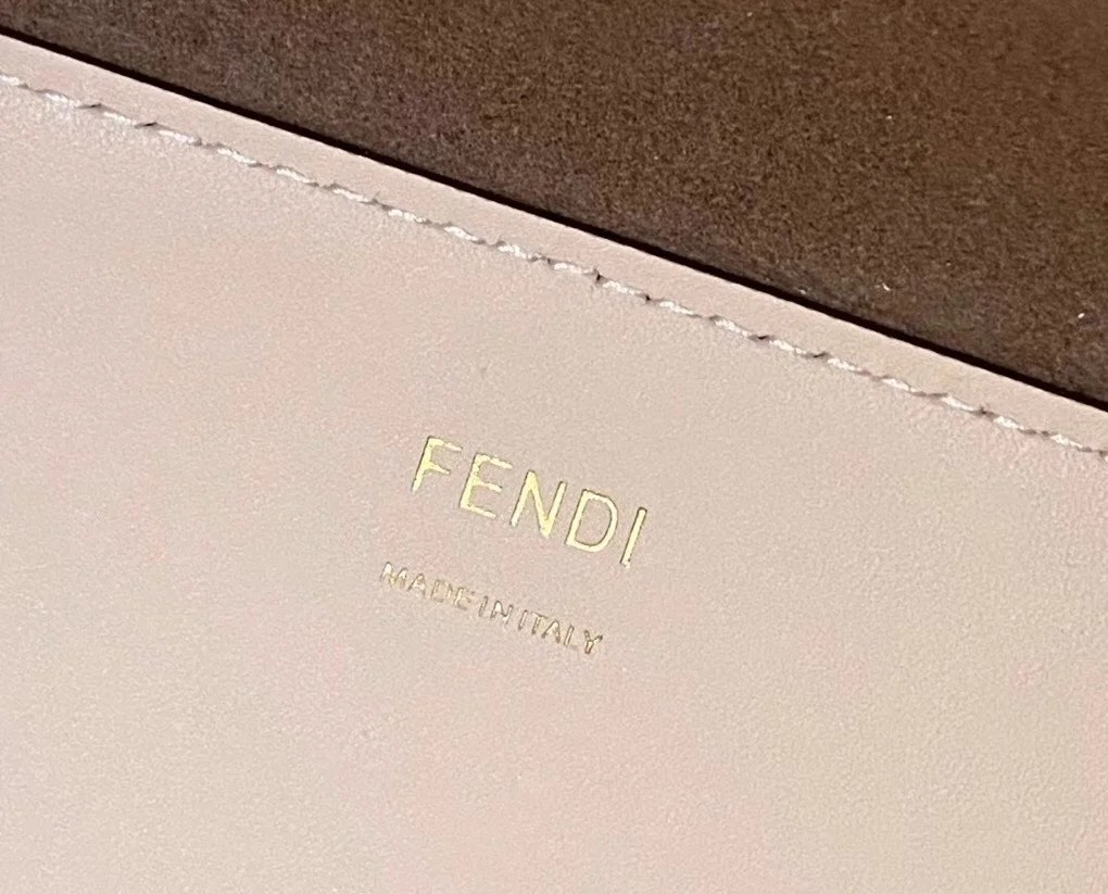 Fendi Sunshine Medium Tote Bag In Beige Calfskin product view 8