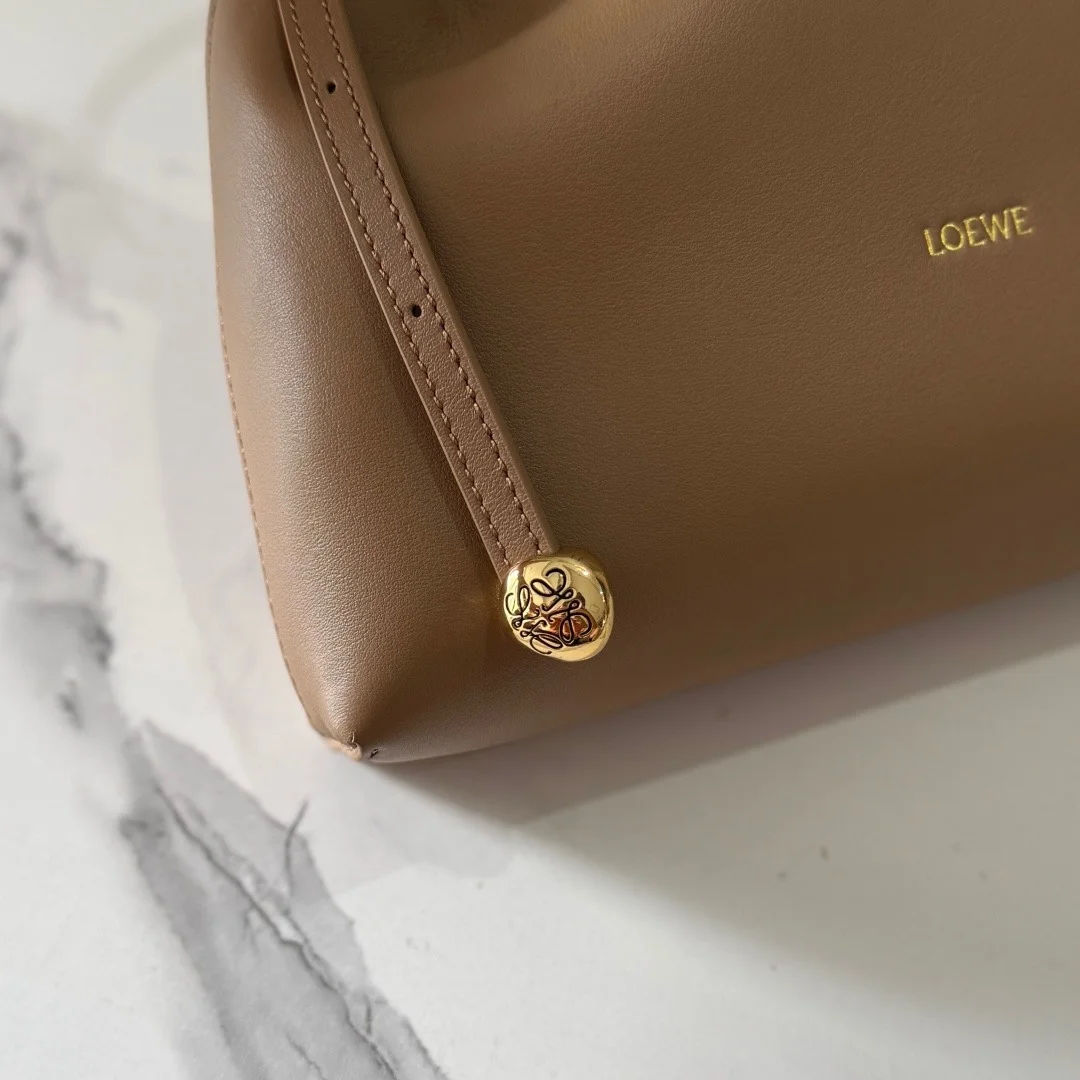 Loewe Mini Scarf Bag In Smooth Calfskin — Brown product view 5