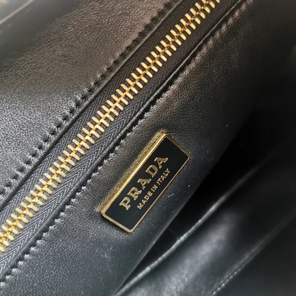 Prada Aimee Large Shoulder Bag in Black Leather product view 10