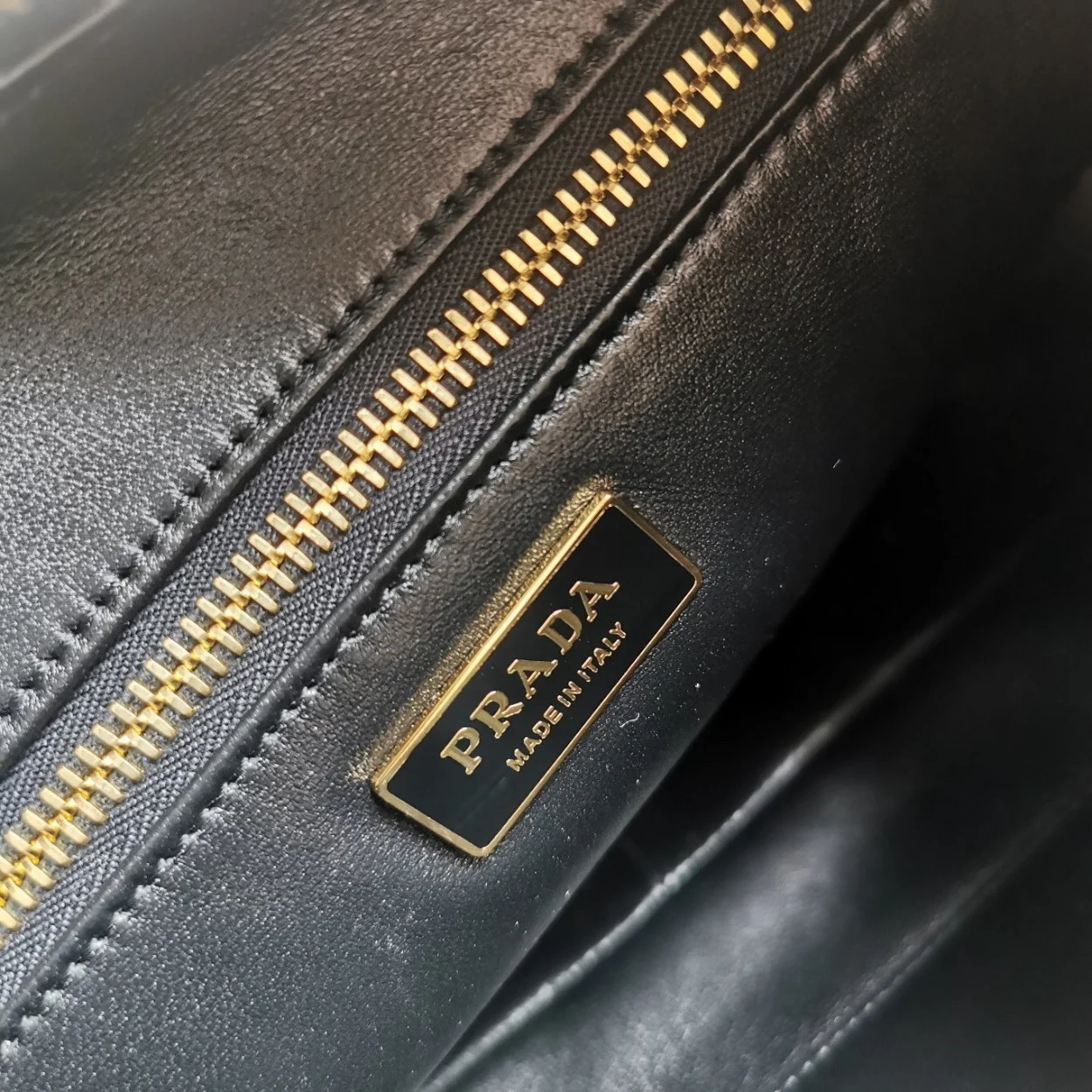 Prada Aimee Large Shoulder Bag in Black Leather product view 10