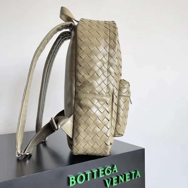 Bottega Veneta Small Backpack In Taupe Intrecciato Calfskin product view 7