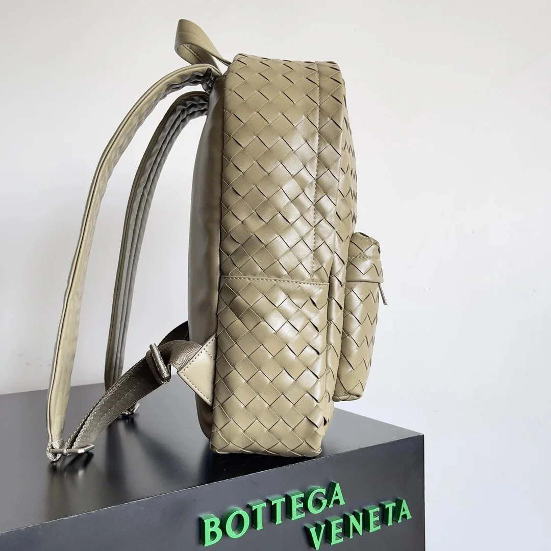 Bottega Veneta Small Backpack In Taupe Intrecciato Calfskin product view 7