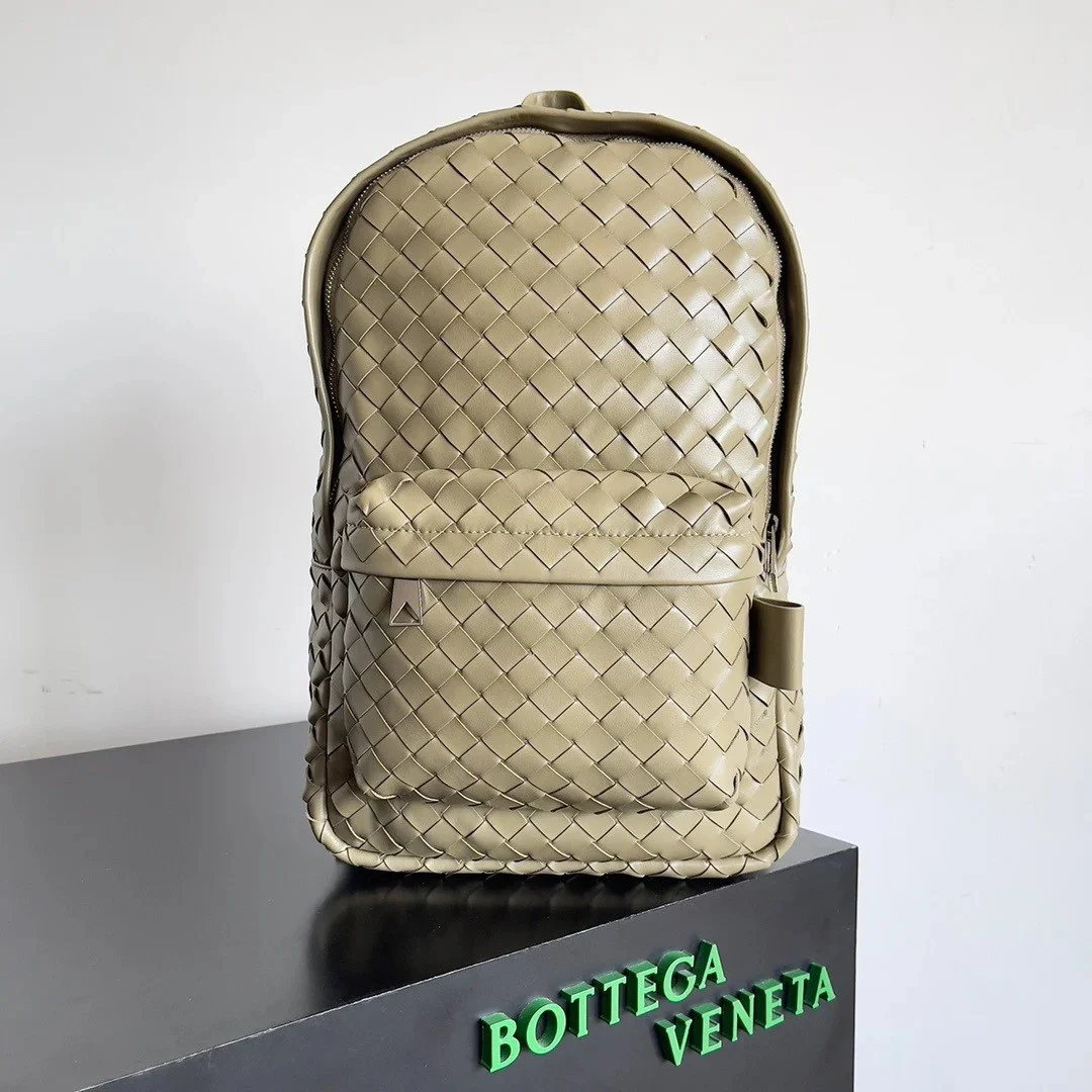 Bottega Veneta Small Backpack In Taupe Intrecciato Calfskin product view 5