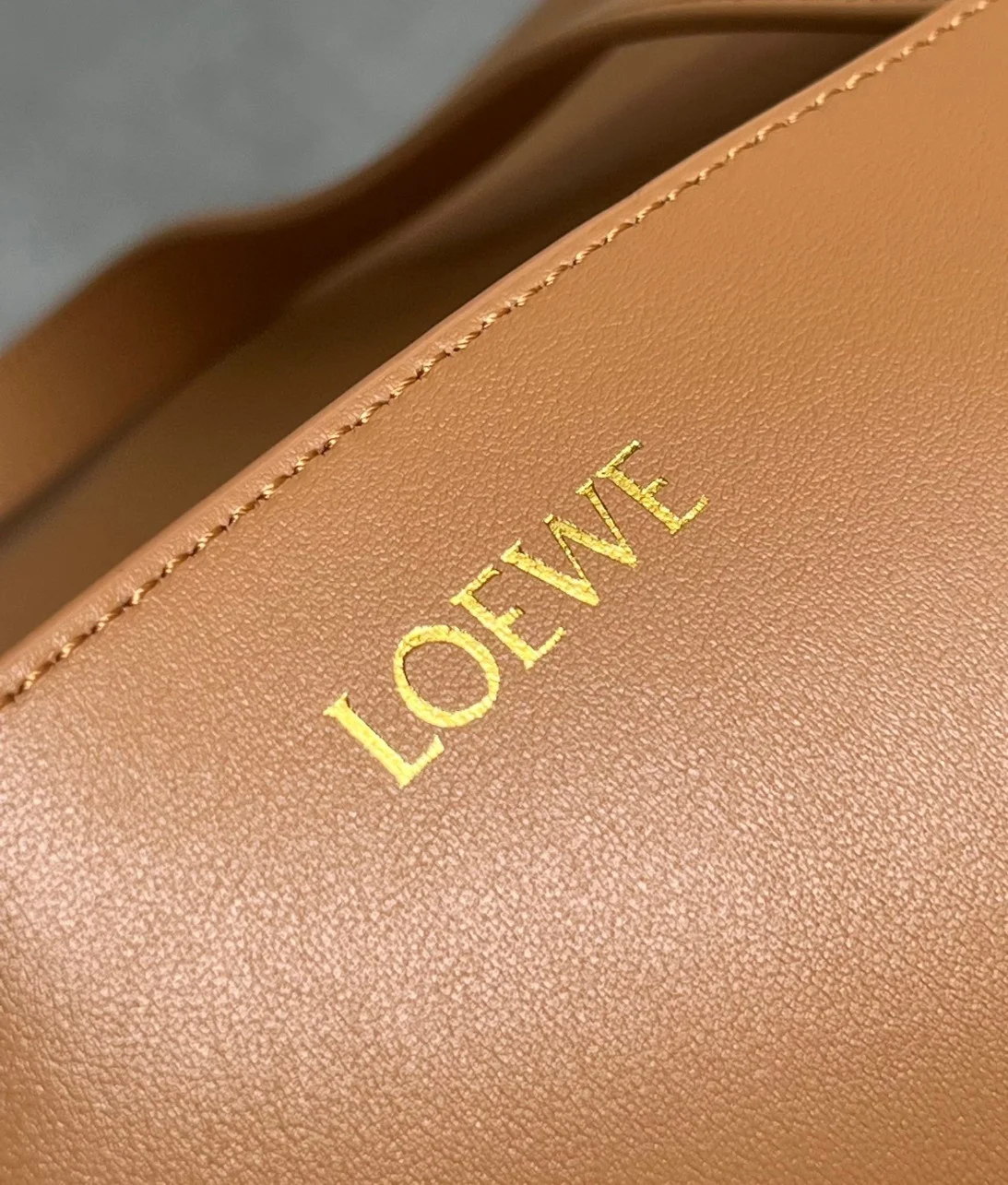 Loewe Large Puzzle Fold Tote Bag in Tan and Black Calfskin product view 10