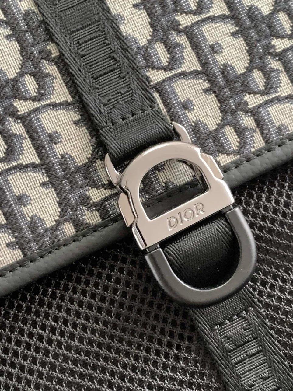 Dior 8 Backpack in Beige and Black Dior Oblique Jacquard product view 10