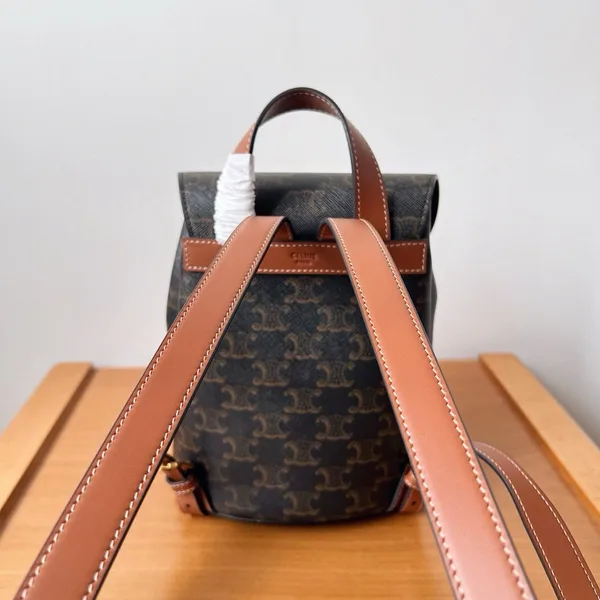 Celine Bonnie Backpack in Triomphe Canvas and Calfskin product view 3