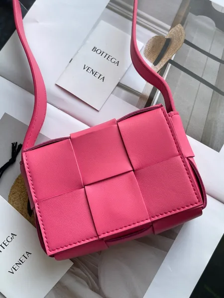 Bottega Veneta Candy Cassette Bag In Cranberry Lambskin product view 6