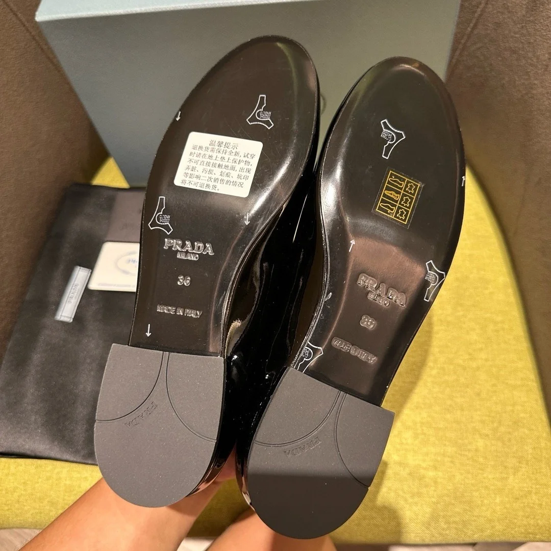 Prada Ballerinas in Black Patent Leather product view 5