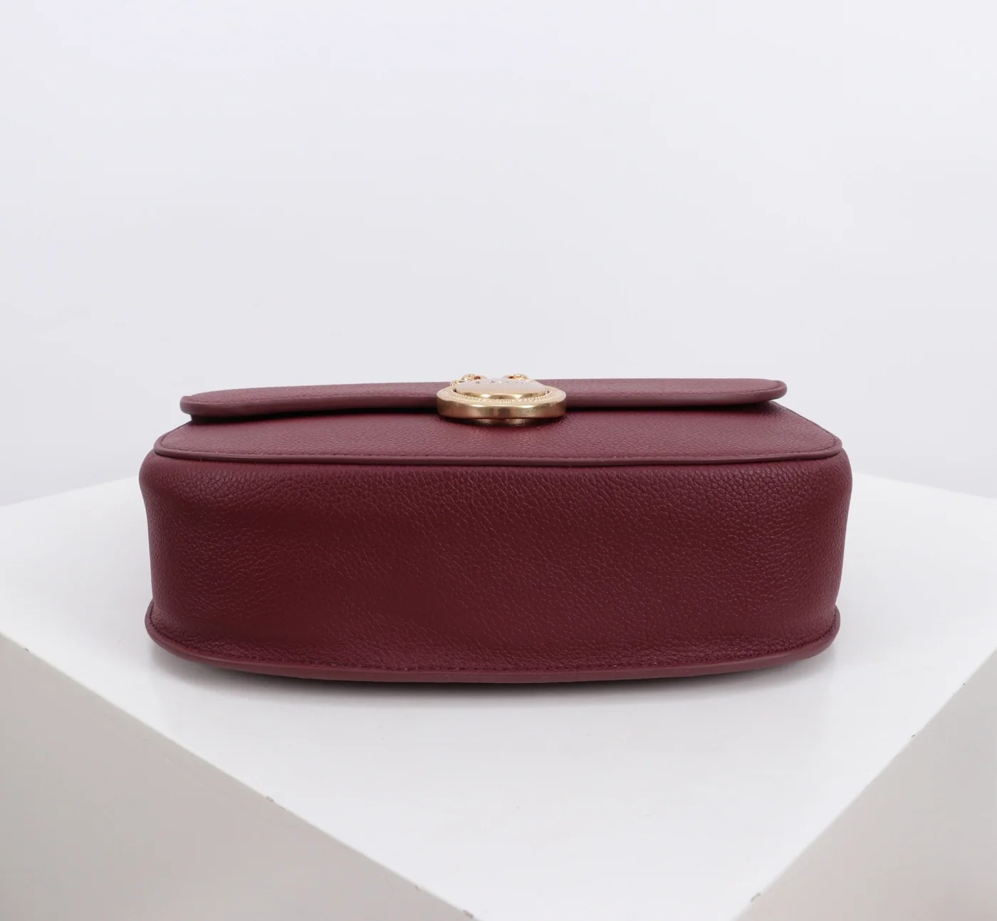 Medium Dior Médaillon Flap Bag — Burgundy product view 5