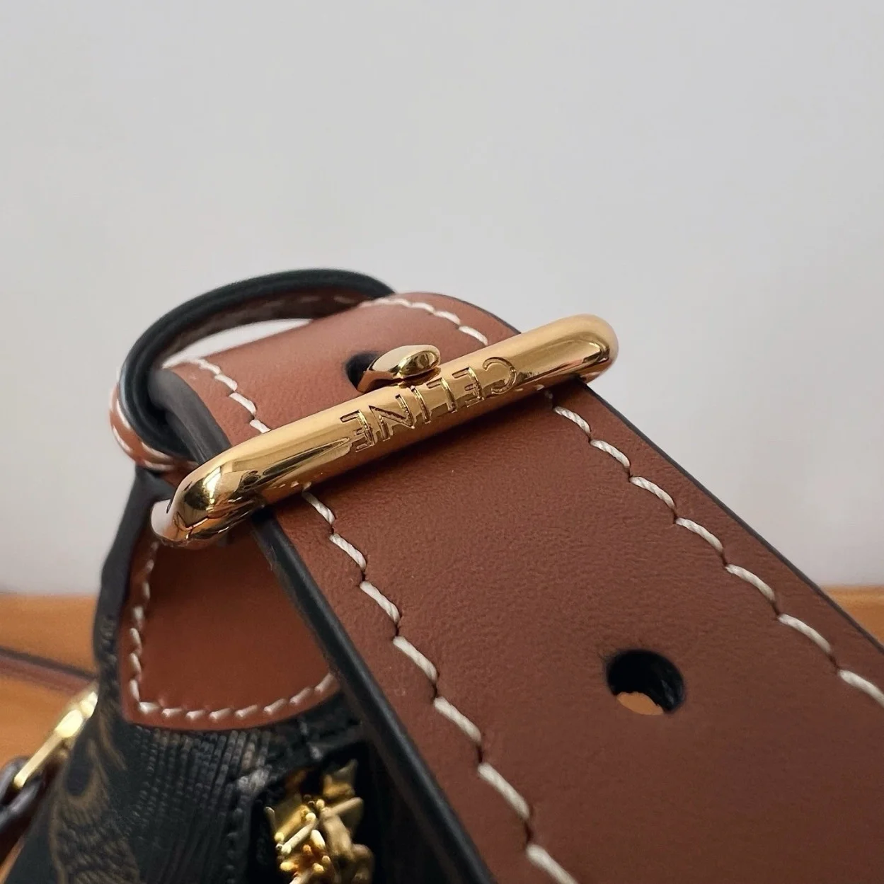 Celine Lulu Teen Hobo Bag in Triomphe Canvas product view 2