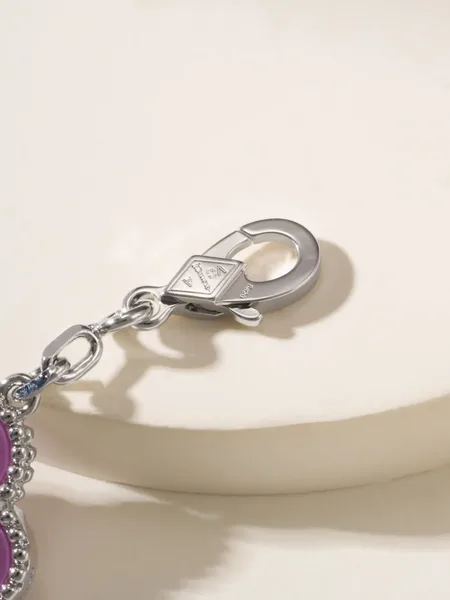 Van Cleef & Arpels Alhambra Purple Clover and Silver-Tone Knot Bracelet product view 12