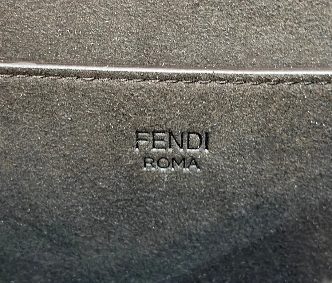 Fendi C’mon Medium Bag in FF Jacquard Fabric and Leather product view 9