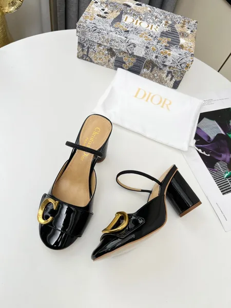 Dior C’est Slingback Pumps 80MM in Black Patent Calfskin product view 6