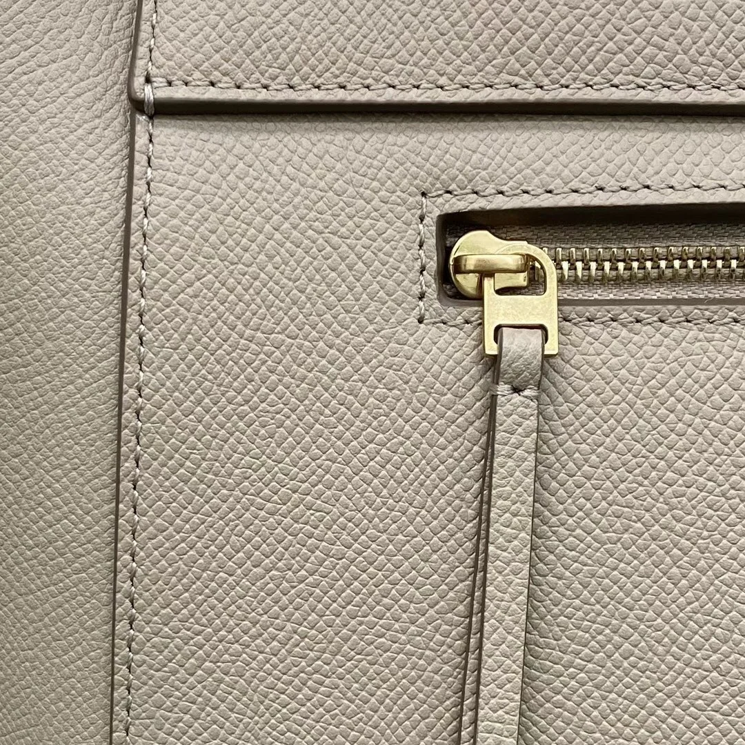 Celine Belt Mini Bag In Light Taupe Grained Calfskin product view 5
