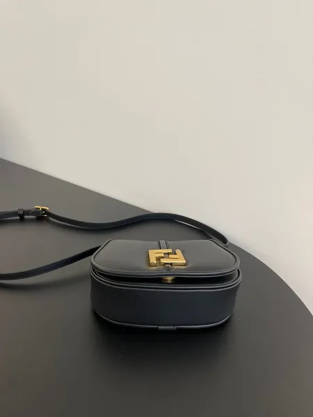 Fendi C’mon Small Bag in Black Calfskin product view 7