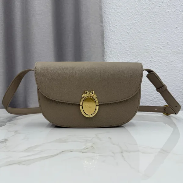 Medium Dior Médaillon Flap Bag — Taupe product photo