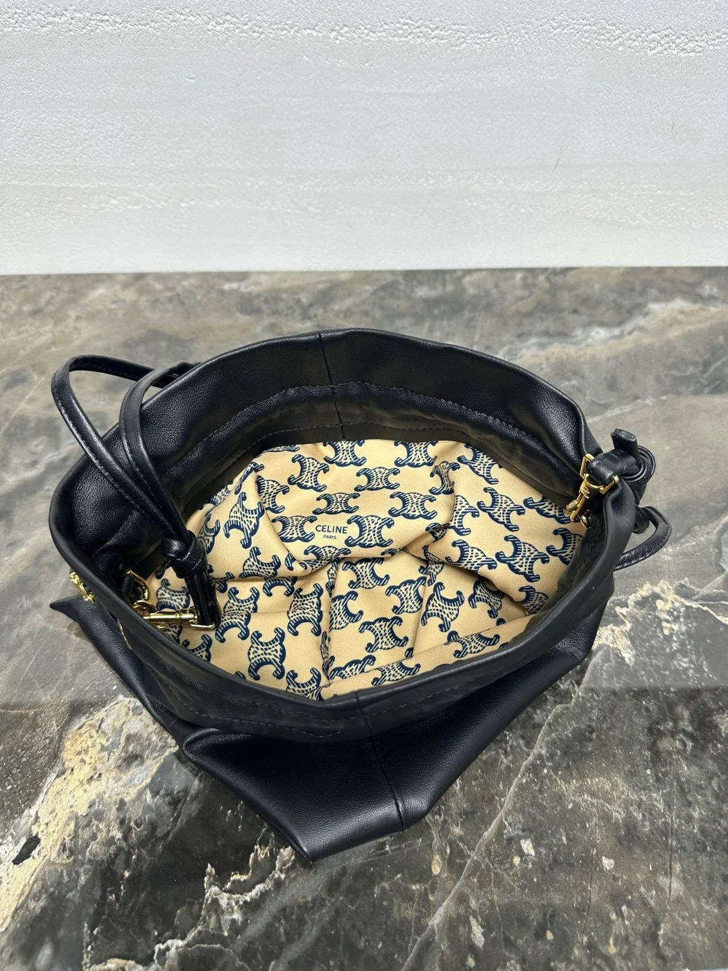 Celine Small Crystal Pouch — Black product view 8