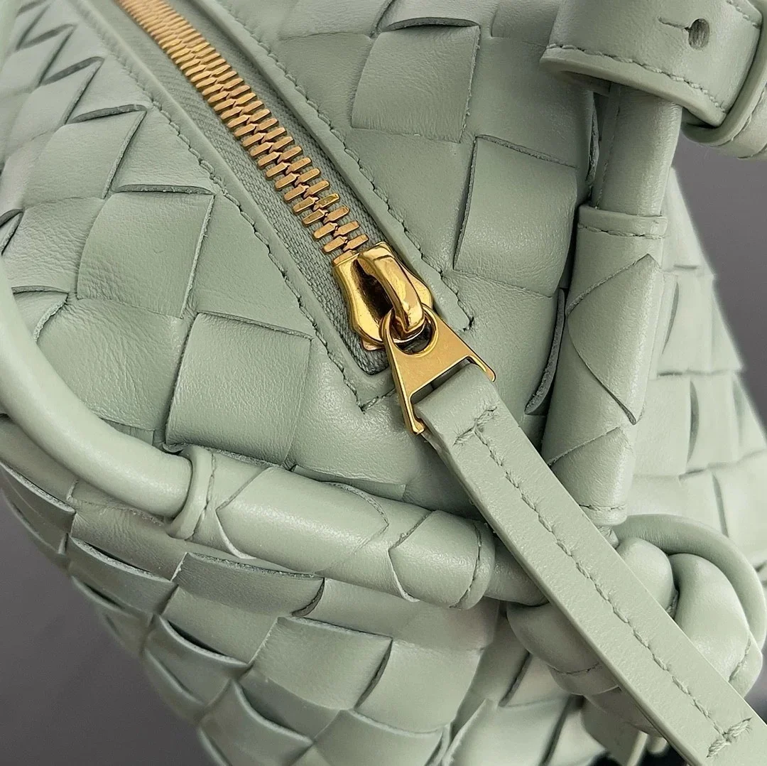Bottega Veneta Small Loop Crossbody Bag In Sauge Intrecciato Lambskin product view 7