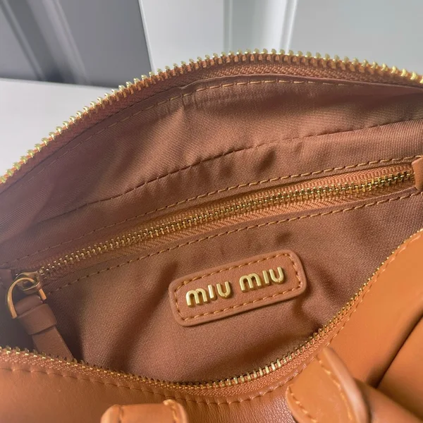 Miu Miu Arcadie Medium Bag in Cognac Leather product view 9