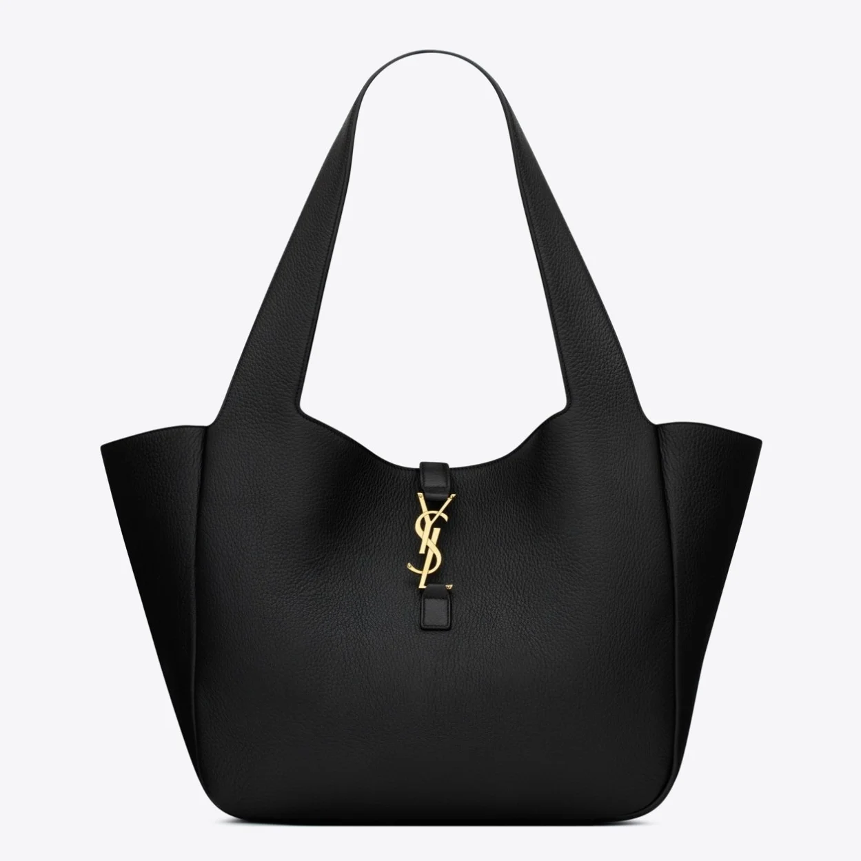 Saint Laurent Bea Tote Bag in Black Grained Leather product view 1