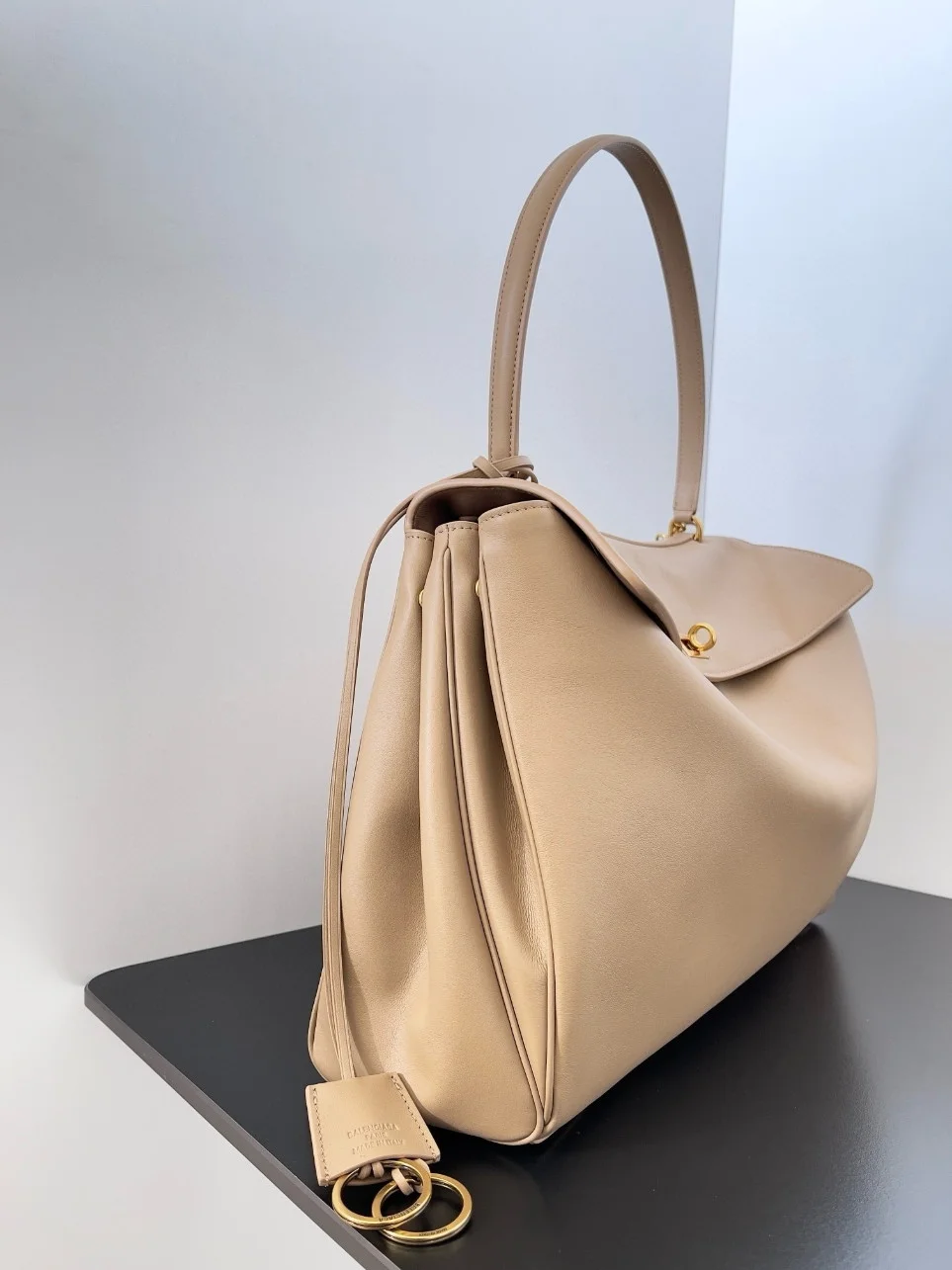 Balenciaga Rodeo Large Bag in Latte Calfskin product view 4