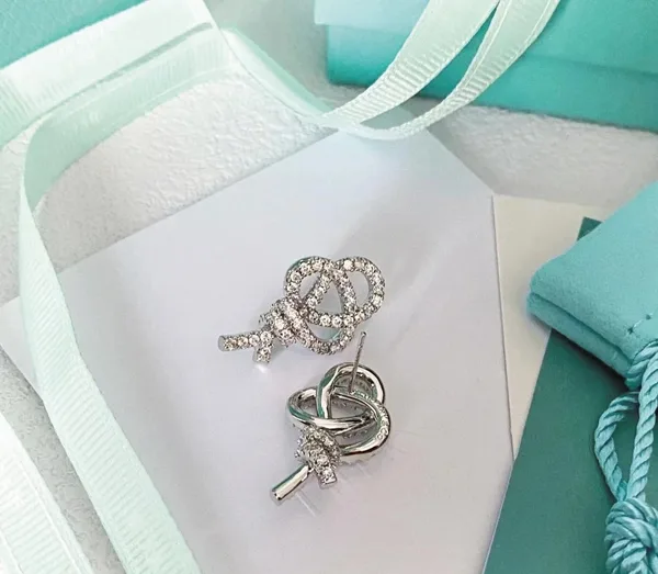 Tiffany & Co. Woven Knot Key Drop Earrings Silver-Tone product photo