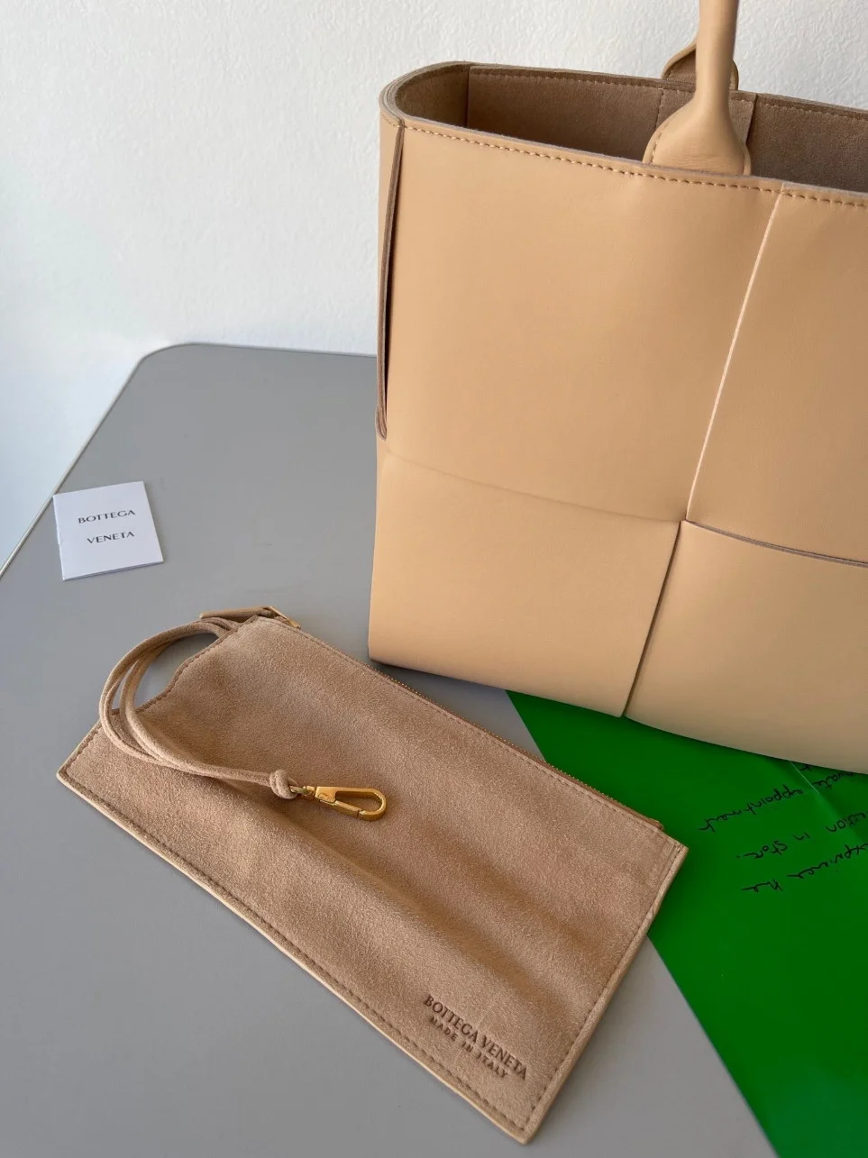 Bottega Veneta Arco Medium Tote In Beige Intrecciato Lambskin product view 5
