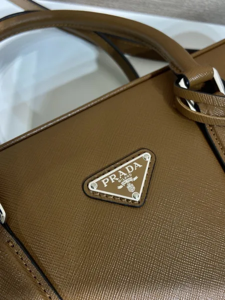 Prada Briefcase in Brown Saffiano Leather product view 4