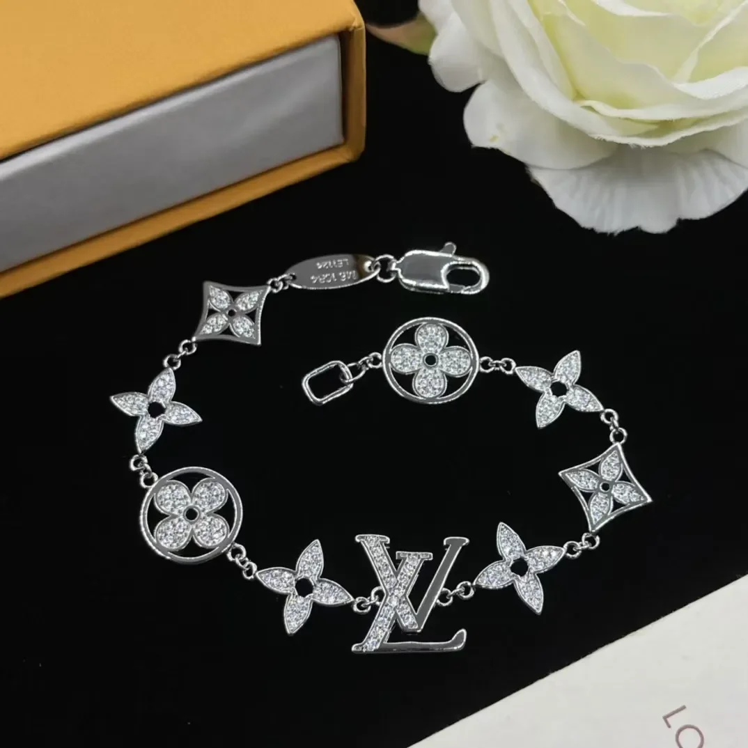 Louis Vuitton Filled Pavé Sun Star LV Charm Bracelet Silver-Tone product view 1