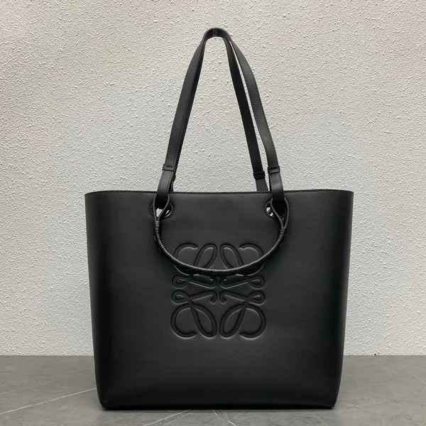Loewe Anagram Small Tote In Black Classic Calfskin product view 2